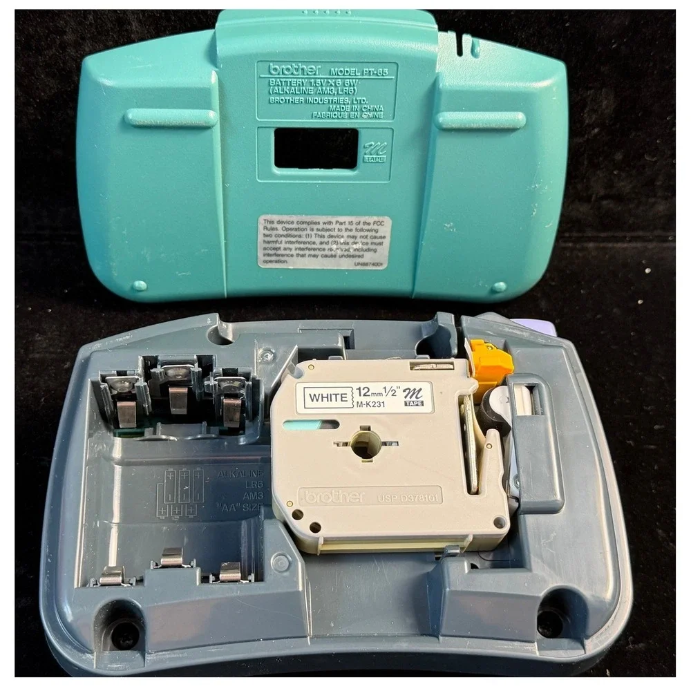 Brother P-Touch PT-65: Home Hobby Label Maker, Teal, Handheld, M-Tape  WORKS